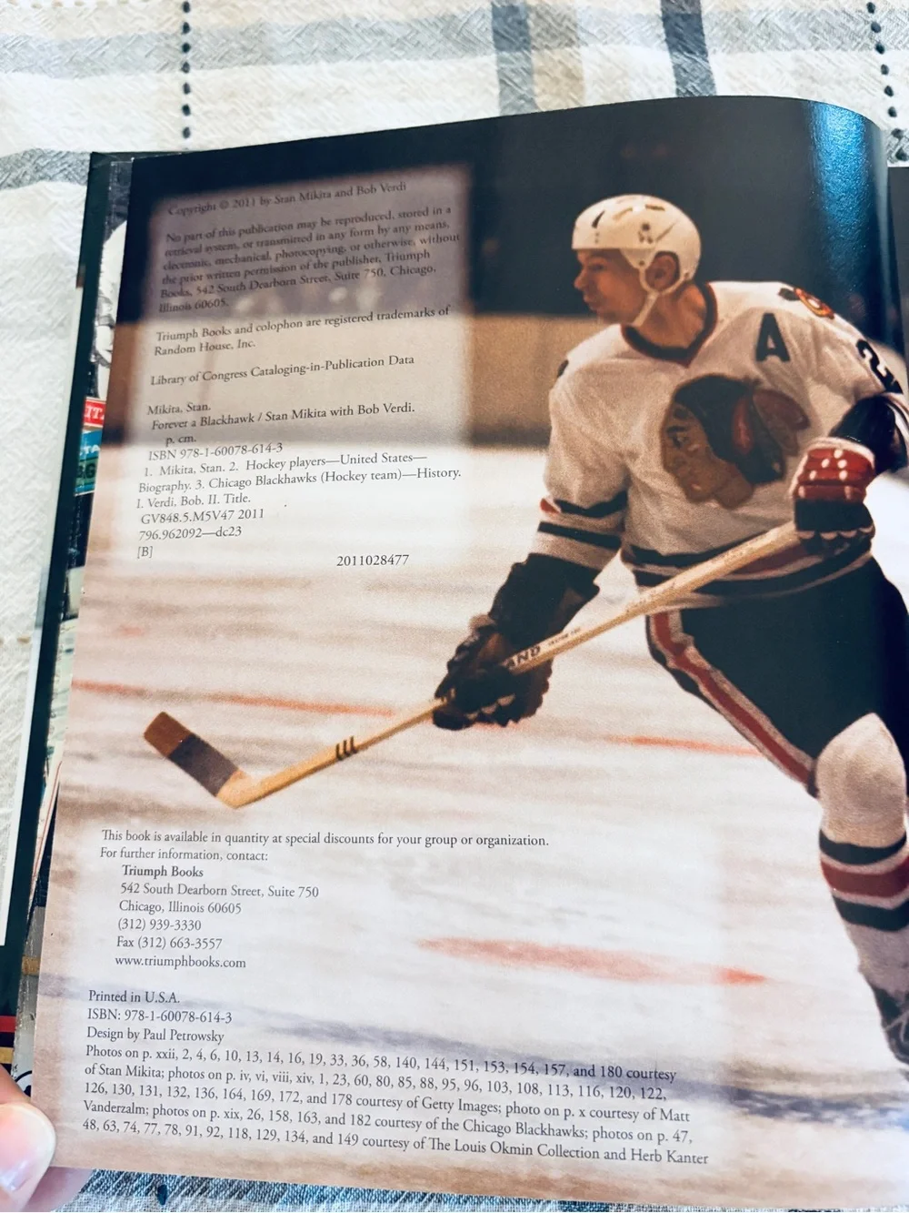 Stan Mikita Bob Verdi Forever a Blackhawk Hardcover Book 2011 NHL Hockey Chicago